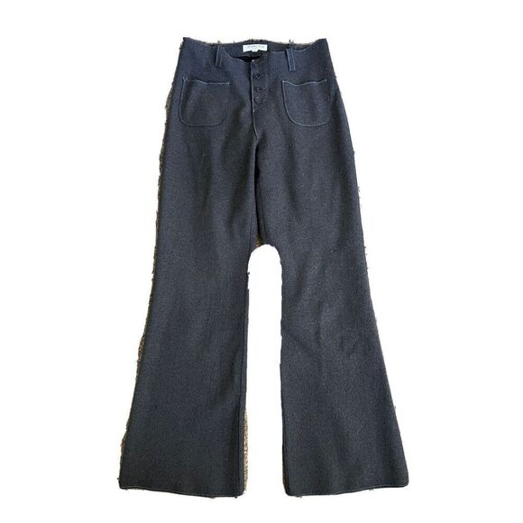 Margaret O'Leary Gray Felted Wool Wide Leg Artsy Fully Lined Pants Size 6 - Picture 4 of 7